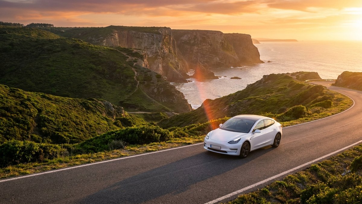 Private Tesla transfer from Faro Airport to Odeceixe on the Costa Vicentina